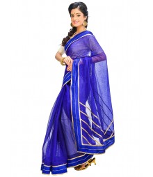 Blue Colors Self Design Ethnic Wear Fashion Saree DSCH032